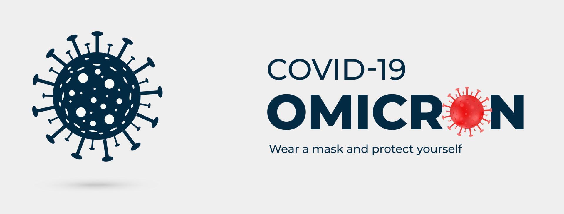 Omicron New Variant of the Covid-19 vector design