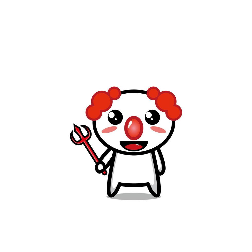 Clown cute character vector design face