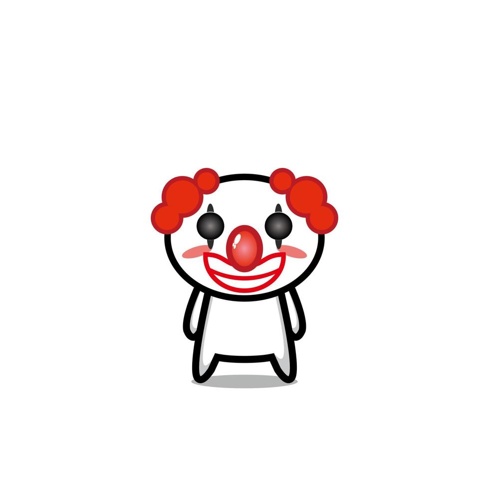 payaso lindo personaje vector diseño cara