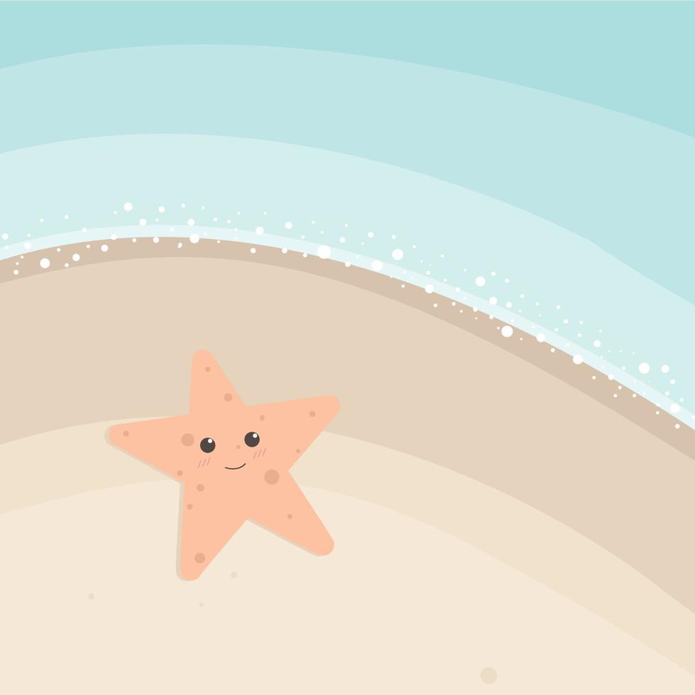 A star on the beach vector