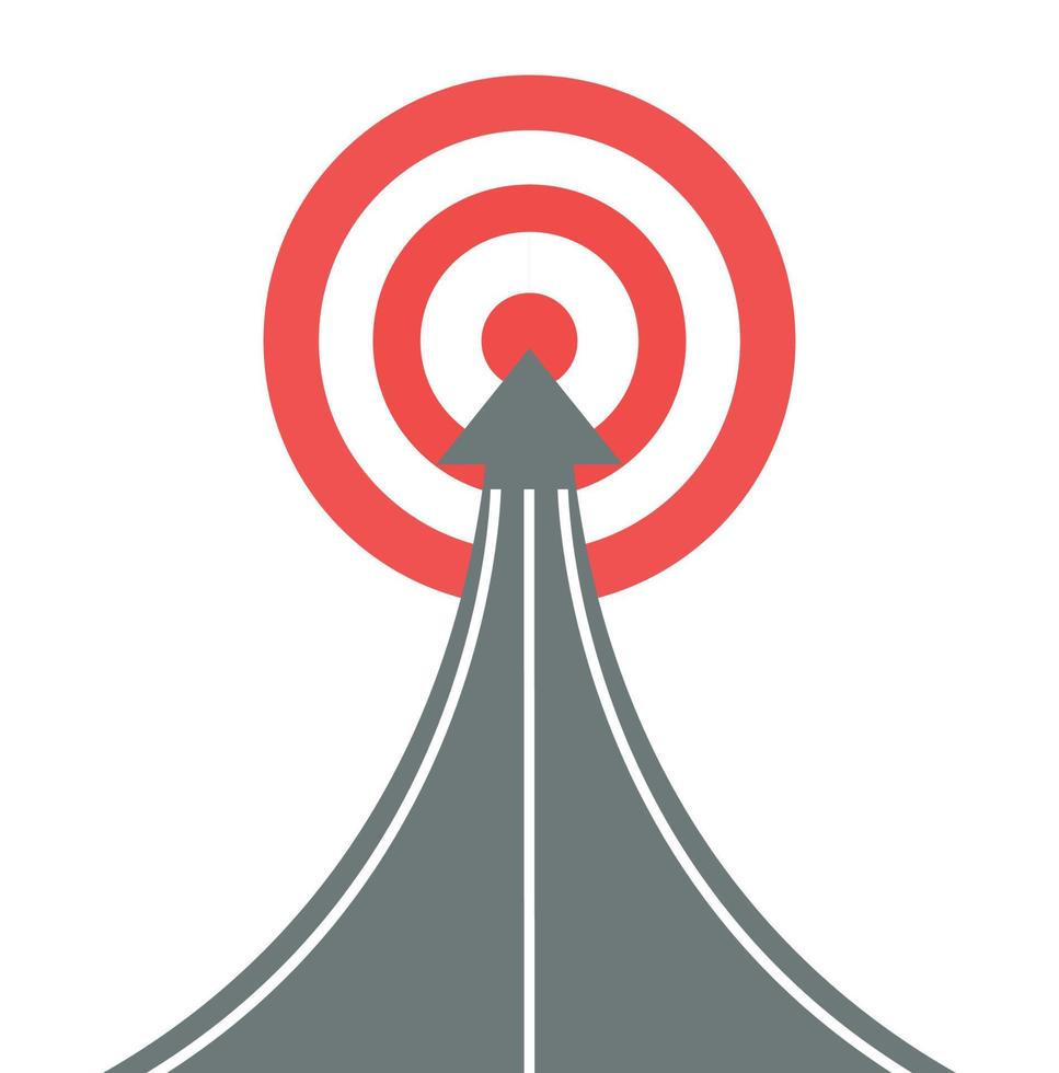Arrow forward to the target red vector