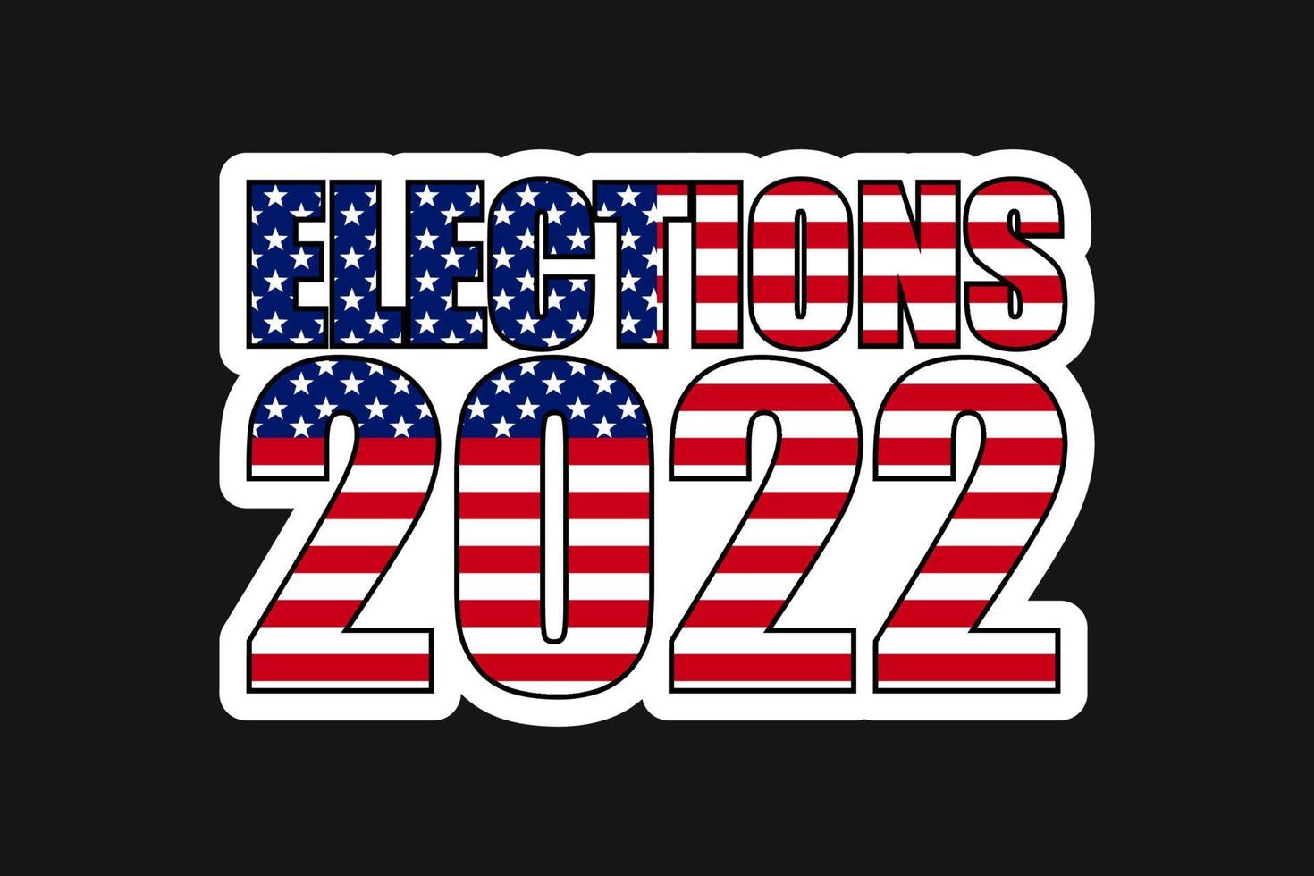 american elections 2022 vote vector illustration. collection of badge patch stickers with democratic civil society slogans, stars and stripes flag elements. design for advertising printing