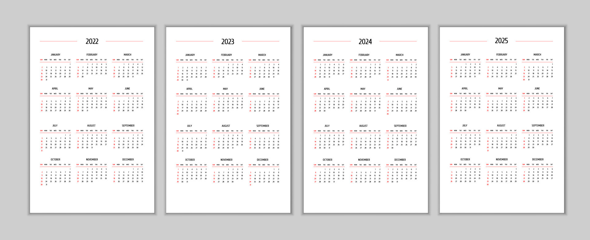 2022 2023 2024 2025 Calendar Daily Weekly Monthly Personal, 45 Off A78