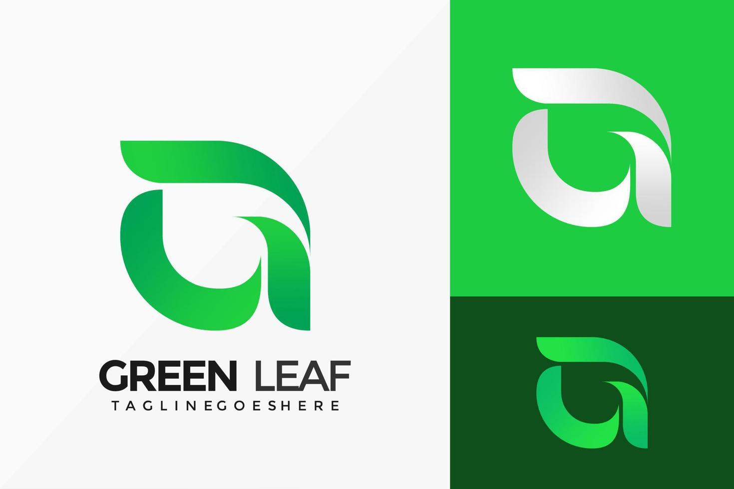 Letra g diseño de vector de logotipo de empresa de hoja verde. emblema abstracto, concepto de diseños, logotipos, elemento de logotipo para plantilla.