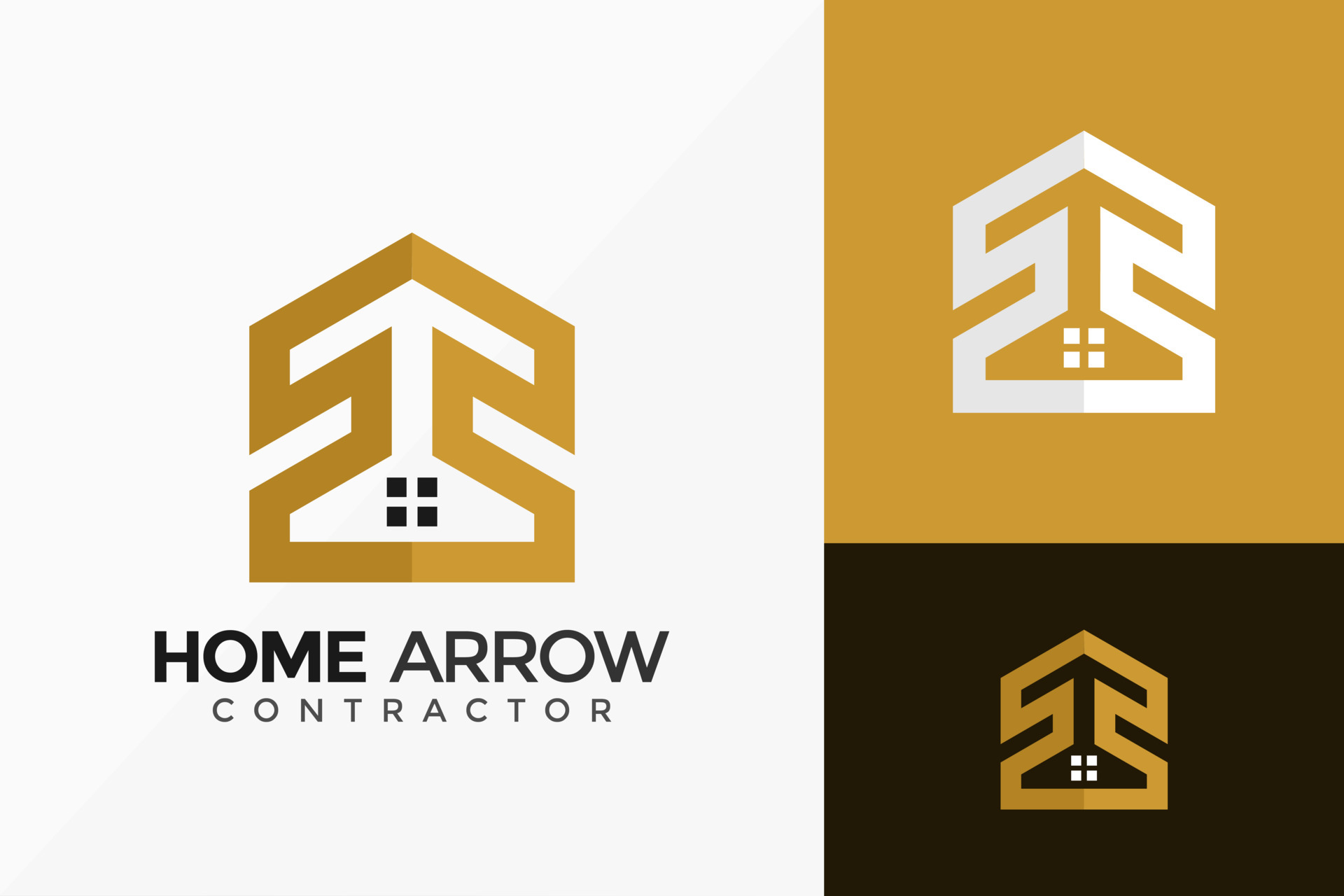Home Arrow Real Estate Logo Design. Modern Idea logos designs Vector