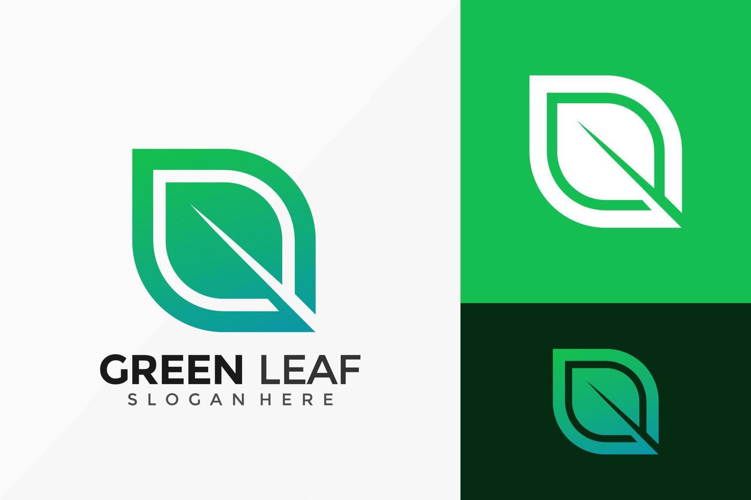 Green Leaf Logo Design. Creative Idea logos designs Vector illustration template