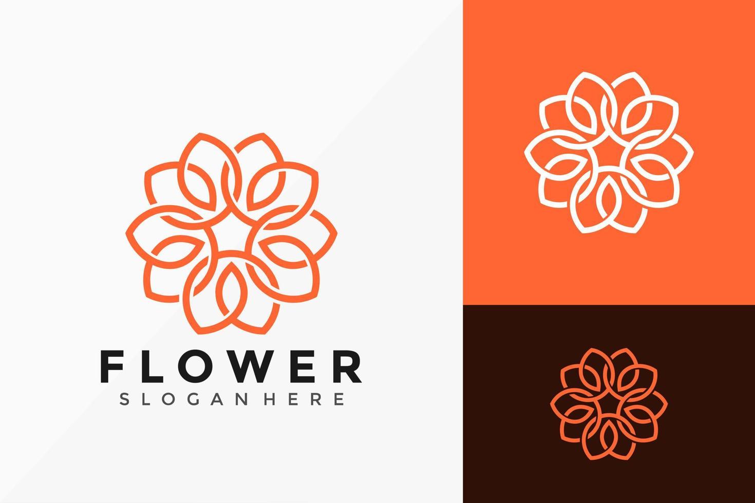 Boutique Flower Fashion Creative Logo Design. Modern Idea logos designs Vector illustration template