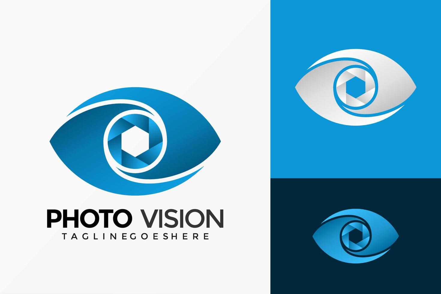 Shutter Eye Vision Logo Vector Design. Abstract emblem, designs concept, logos, logotype element for template.