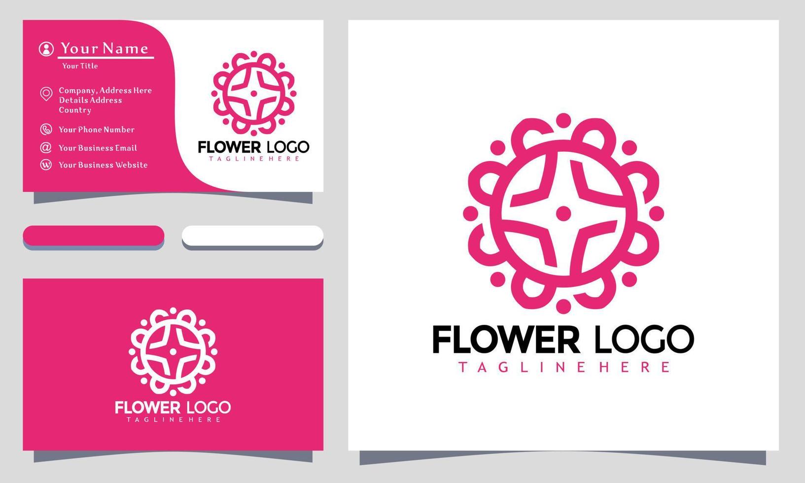 vector de logotipo de flor, diseño de logotipo de flores de belleza, logotipo moderno, plantilla de ilustración de vector de diseños de logotipo