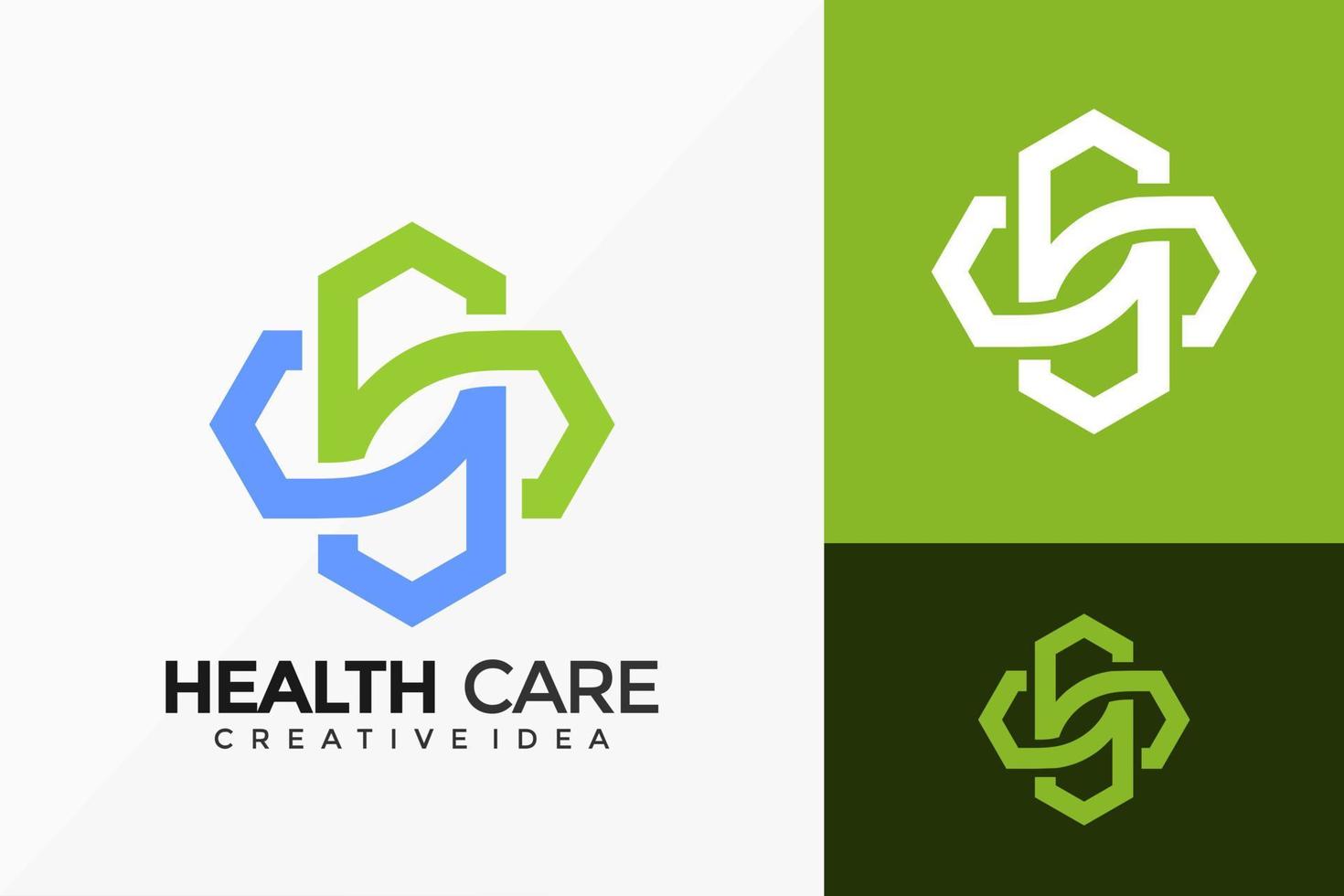 diseño de vector de logotipo de empresa de atención médica. emblema abstracto, concepto de diseños, logotipos, elemento de logotipo para plantilla.