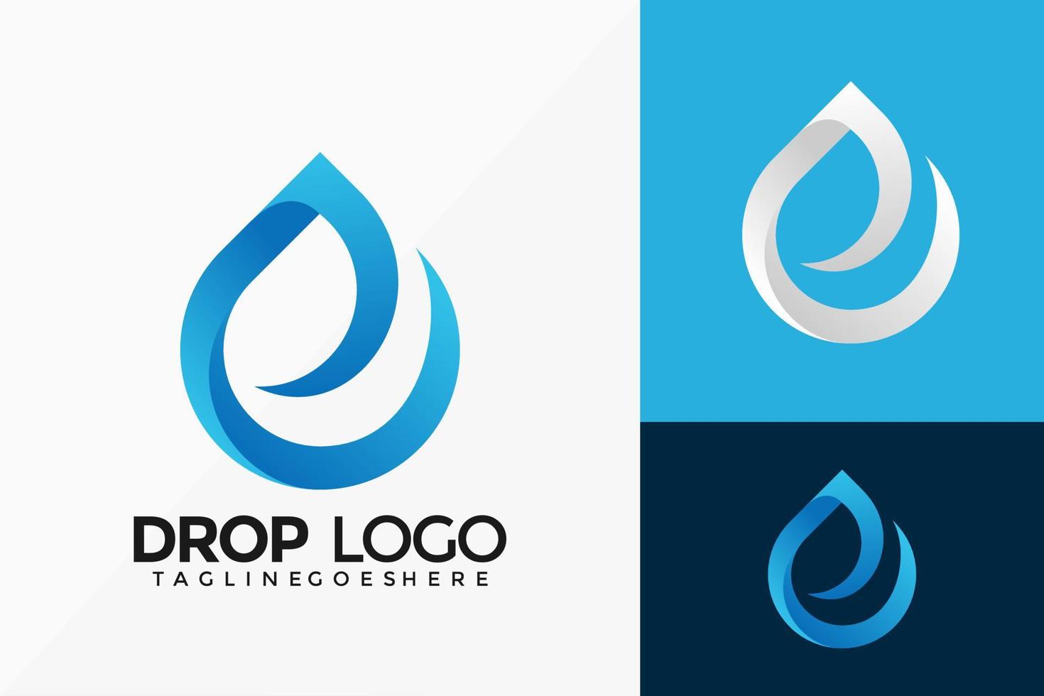 Letra e gota de agua logo diseño vectorial. emblema abstracto, concepto de diseños, logotipos, elemento de logotipo para plantilla. vector