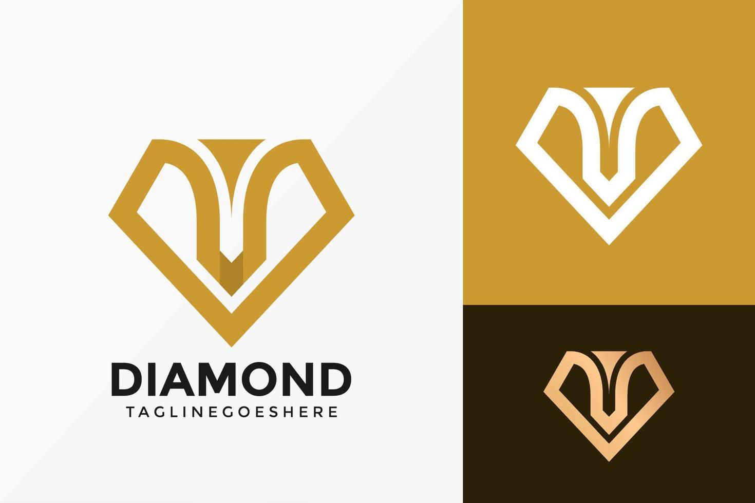 diseño de vector de logotipo de joyería de diamantes. emblema abstracto, concepto de diseños, logotipos, elemento de logotipo para plantilla.