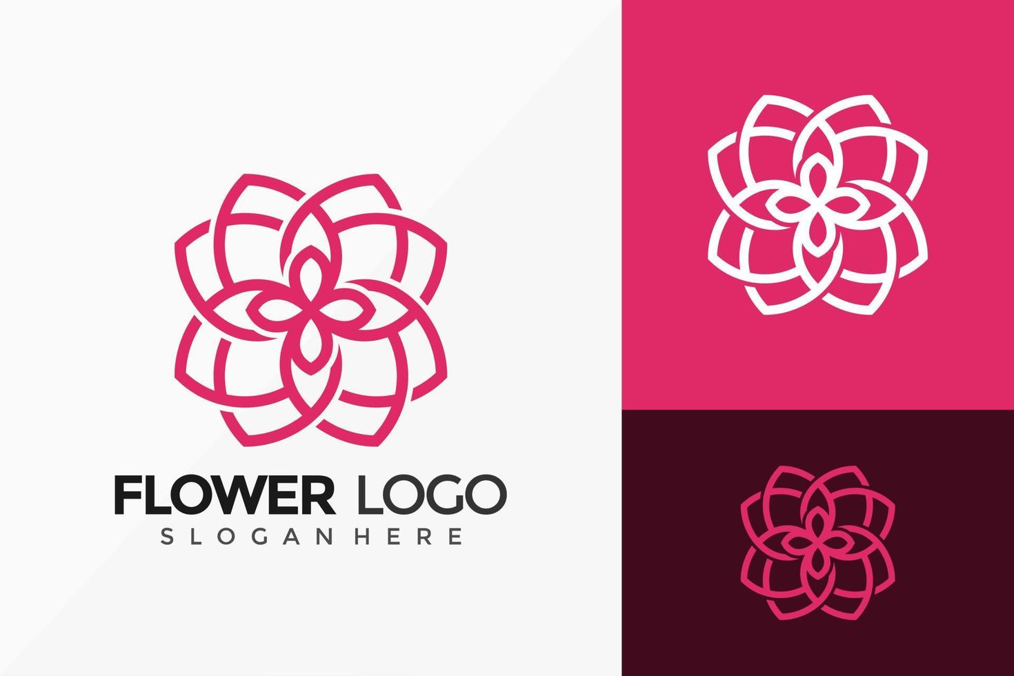 Beauty Flower Minimal Logo Design. Modern Idea logos designs Vector illustration template
