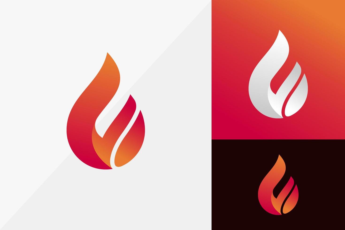 Diseño de logotipo de letra f llama, plantilla de ilustración de vector de diseños de logotipo moderno