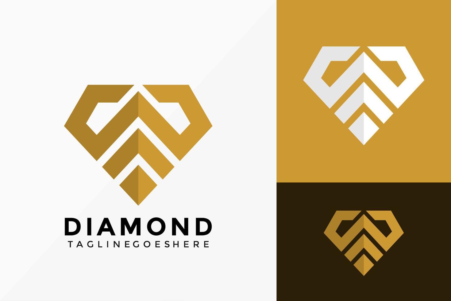 Letter W Diamond Jewellery Logo Vector Design. Abstract emblem, designs concept, logos, logotype element for template.