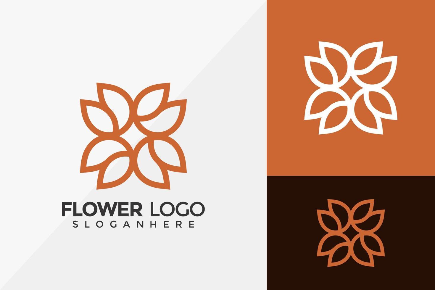 Luxury Flower Logo Design, Modern Logo Designs Vector Illustration Template