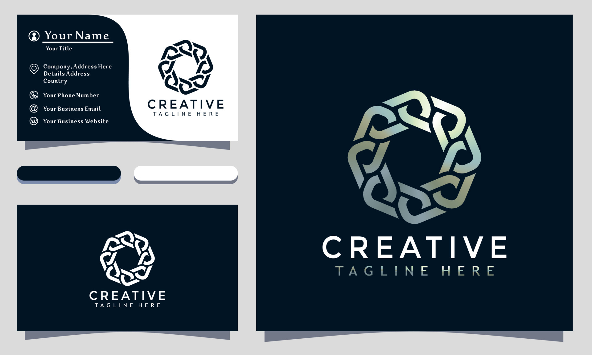 Abstract Stylized Chain creative logo design vector illustration