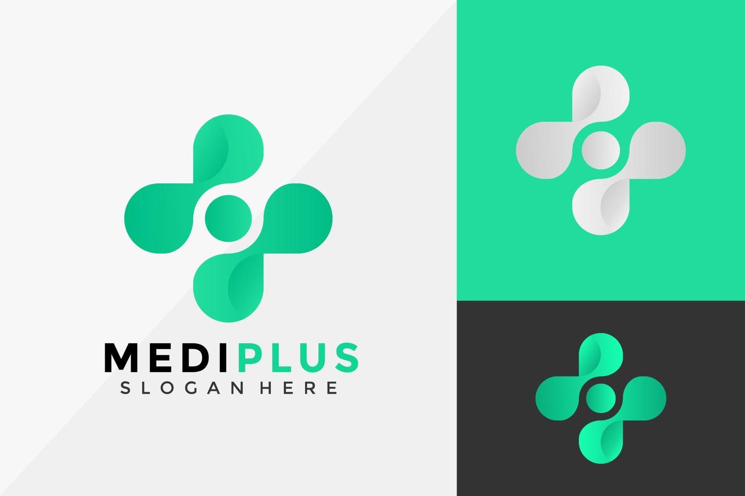 Diseño de logotipo de icono médico plus, plantilla de ilustración de vector de diseños de logotipo moderno