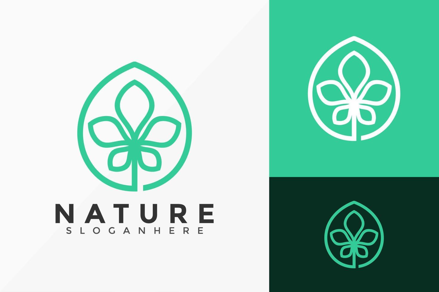 Nature Leaf Logo Design, Brand Identity Logos Designs Vector Illustration Template