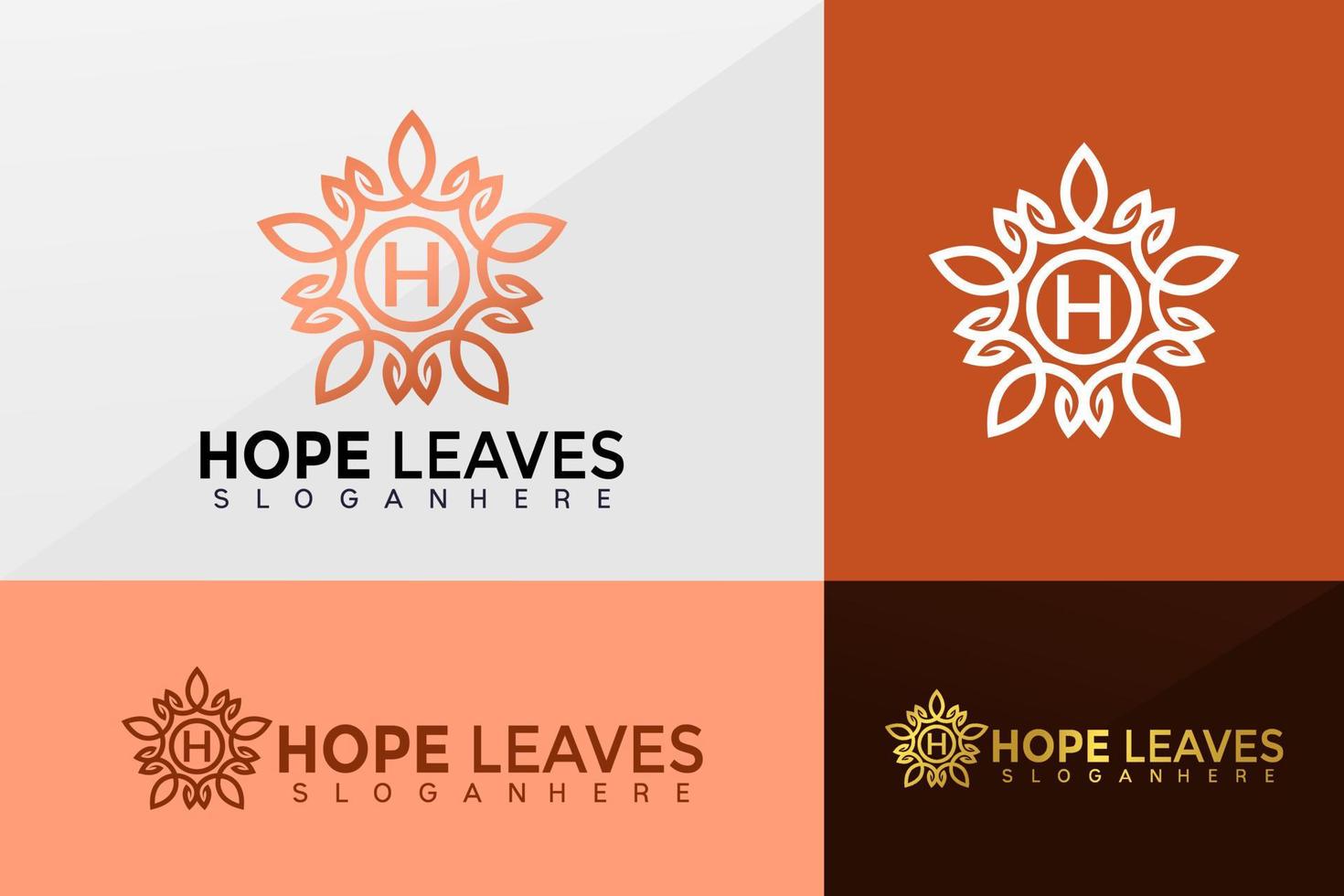 Beauty Flower Leaf logo vector, Boutique Leaf Logos design, modern logo, Logo Designs Vector Illustration Template