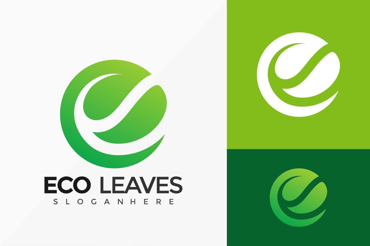 Eco Organic Leaf Logo Vector Design. Abstract emblem, designs concept, logos, logotype element for template.
