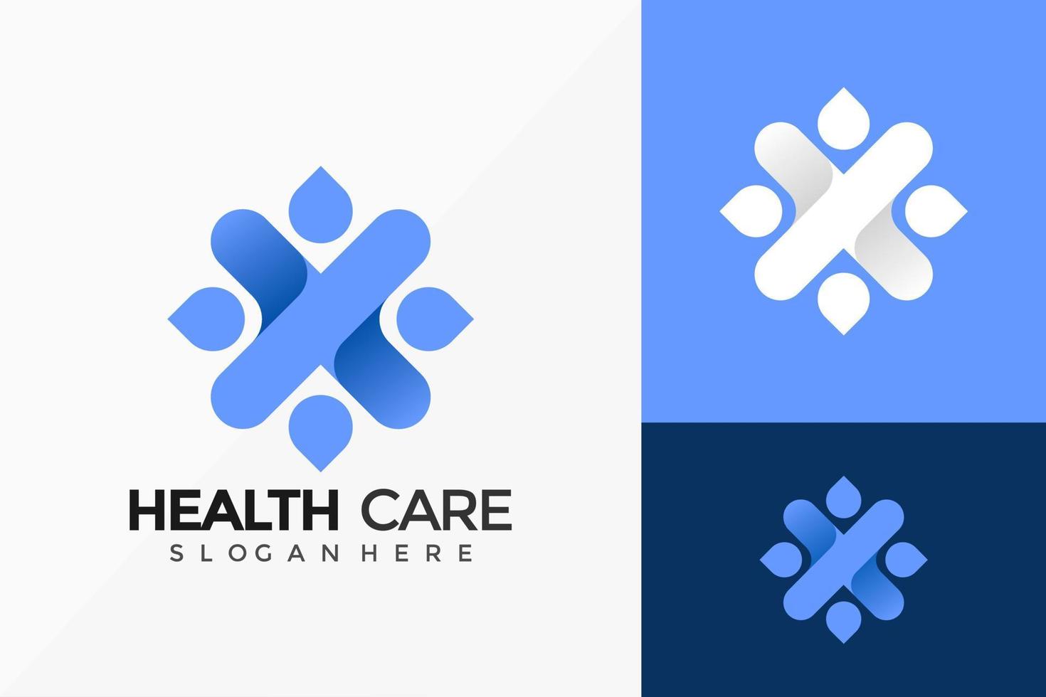 diseño de vector de logotipo de atención médica. emblema abstracto, concepto de diseños, logotipos, elemento de logotipo para plantilla.