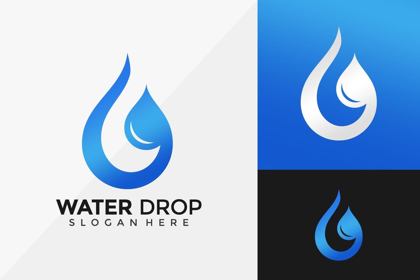 Letter G Water Drop Logo Design, Modern Logo Designs Vector Illustration Template