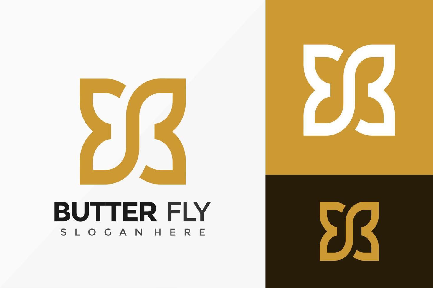 Letra b mariposa diseño de vector de logotipo creativo. emblema abstracto, concepto de diseños, logotipos, elemento de logotipo para plantilla.