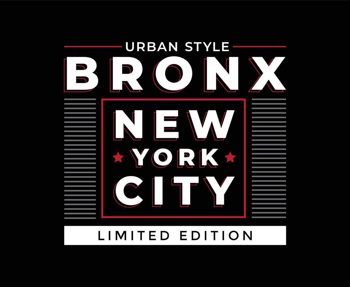 Bronx New York City Typography Vector T-shirt Graphics