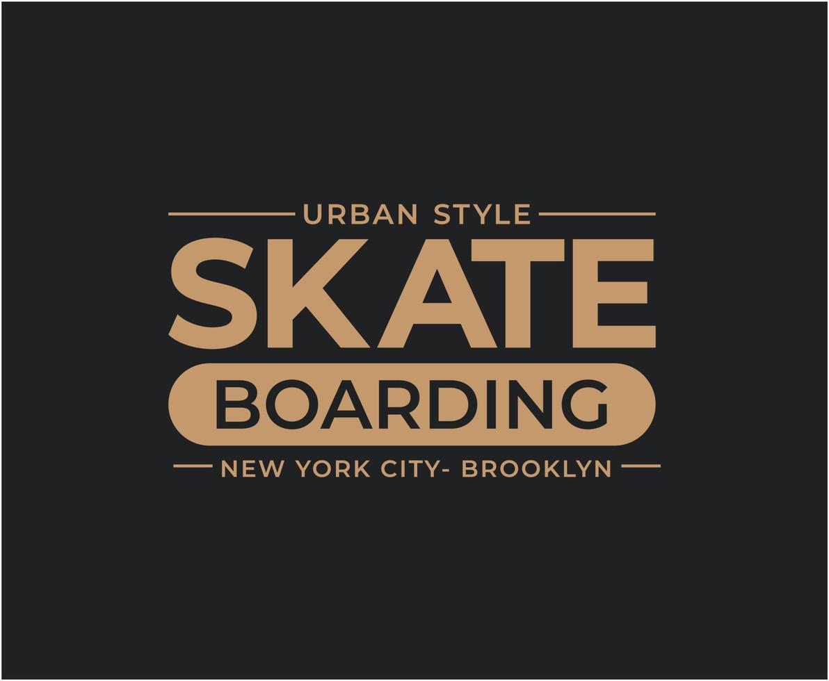 Skate Boarding Typography Vector T-shirt Design