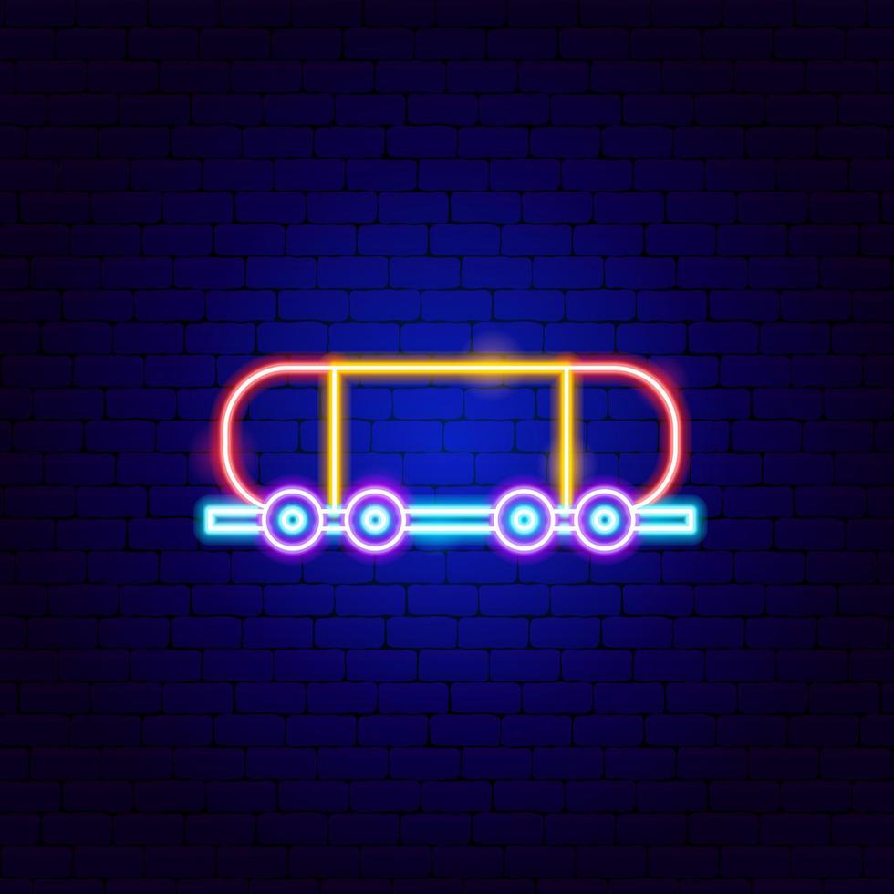Fuel Tanker Neon Sign vector