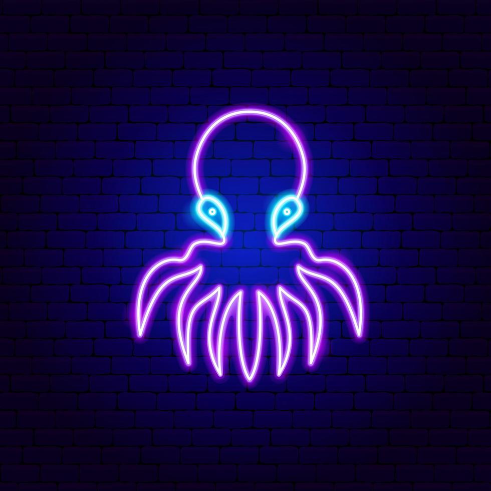 Octopus Neon Sign 4780604 Vector Art at Vecteezy