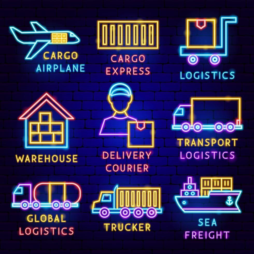Cargo Label Set vector