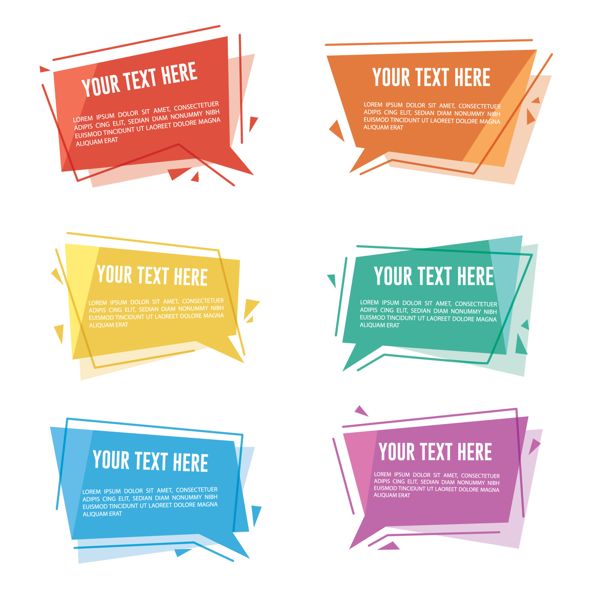 Flat Geometric Text Label 4780875 Vector Art at Vecteezy