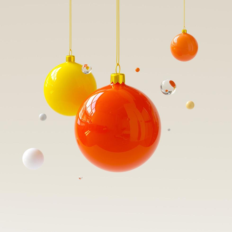 3D Render Abstract Winter Background, Christmas and new year background photo