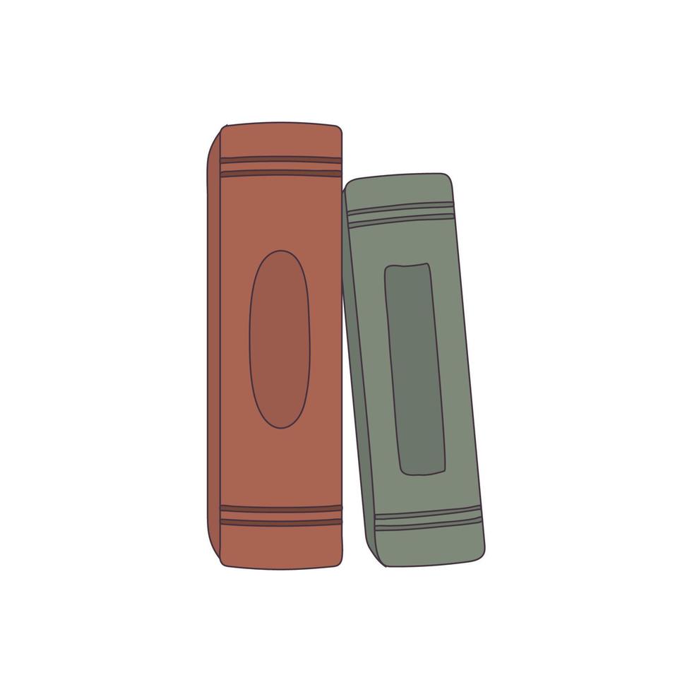 Stack of books vector doodle illustration. Pile of books for school library or bookstore