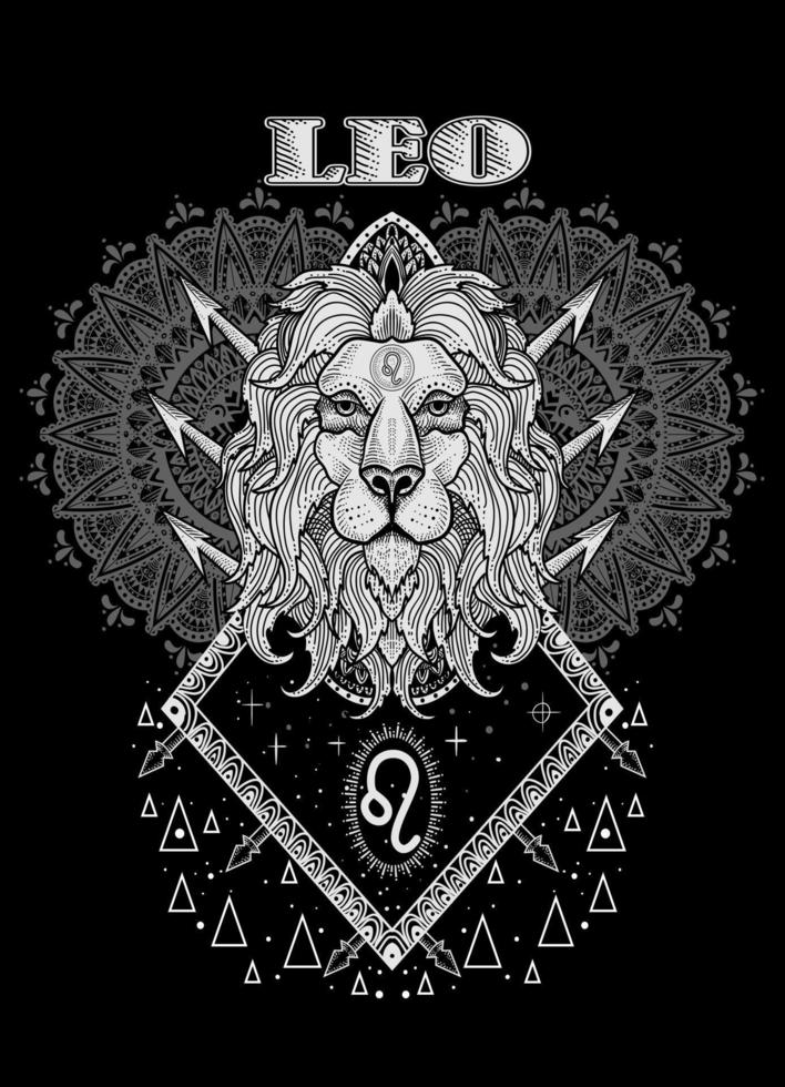 illustration Leo zodiac symbol vector