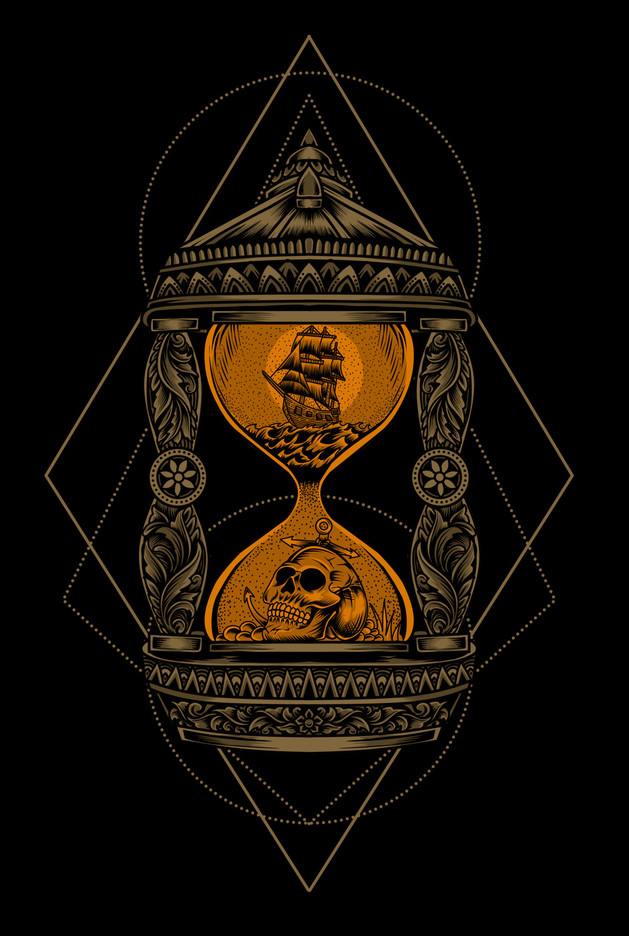 ancient hourglass