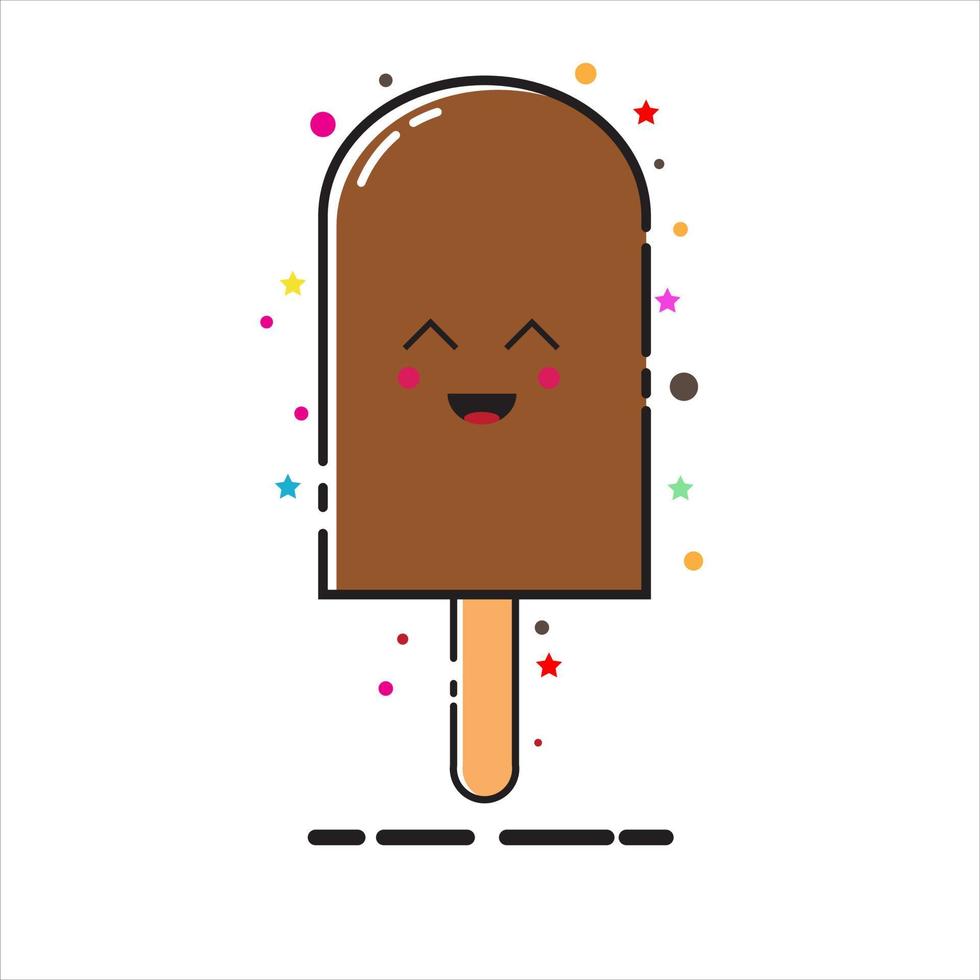 Ice Cream graphic design ilustration with mbe style vector
