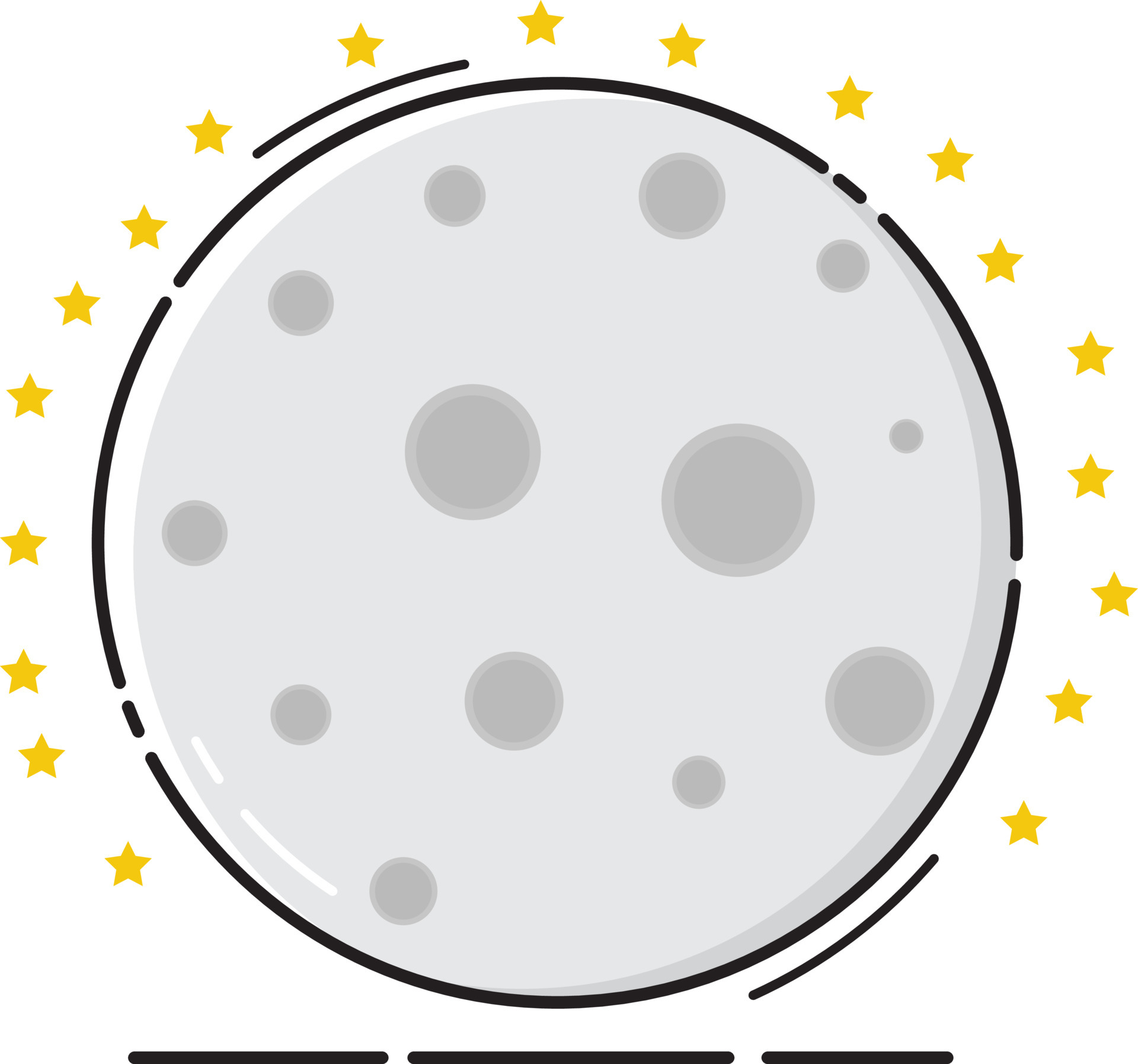 Moon graphic design vector ilustration with the mbe style 4782720