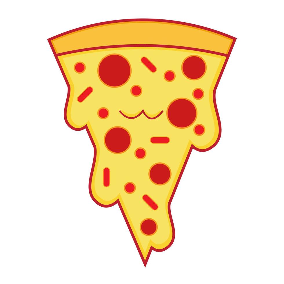 Pizza with the melting graphic design vector illustration