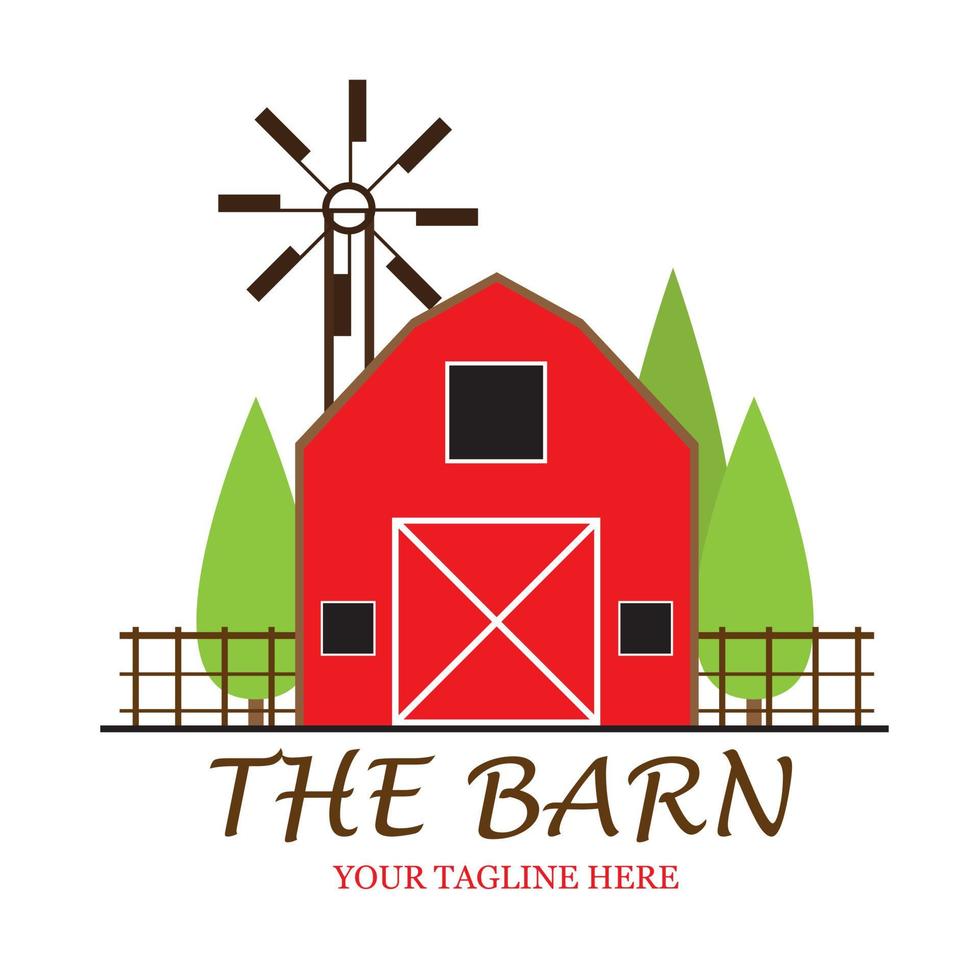 Barn graphic design vector. Barn logo. vector