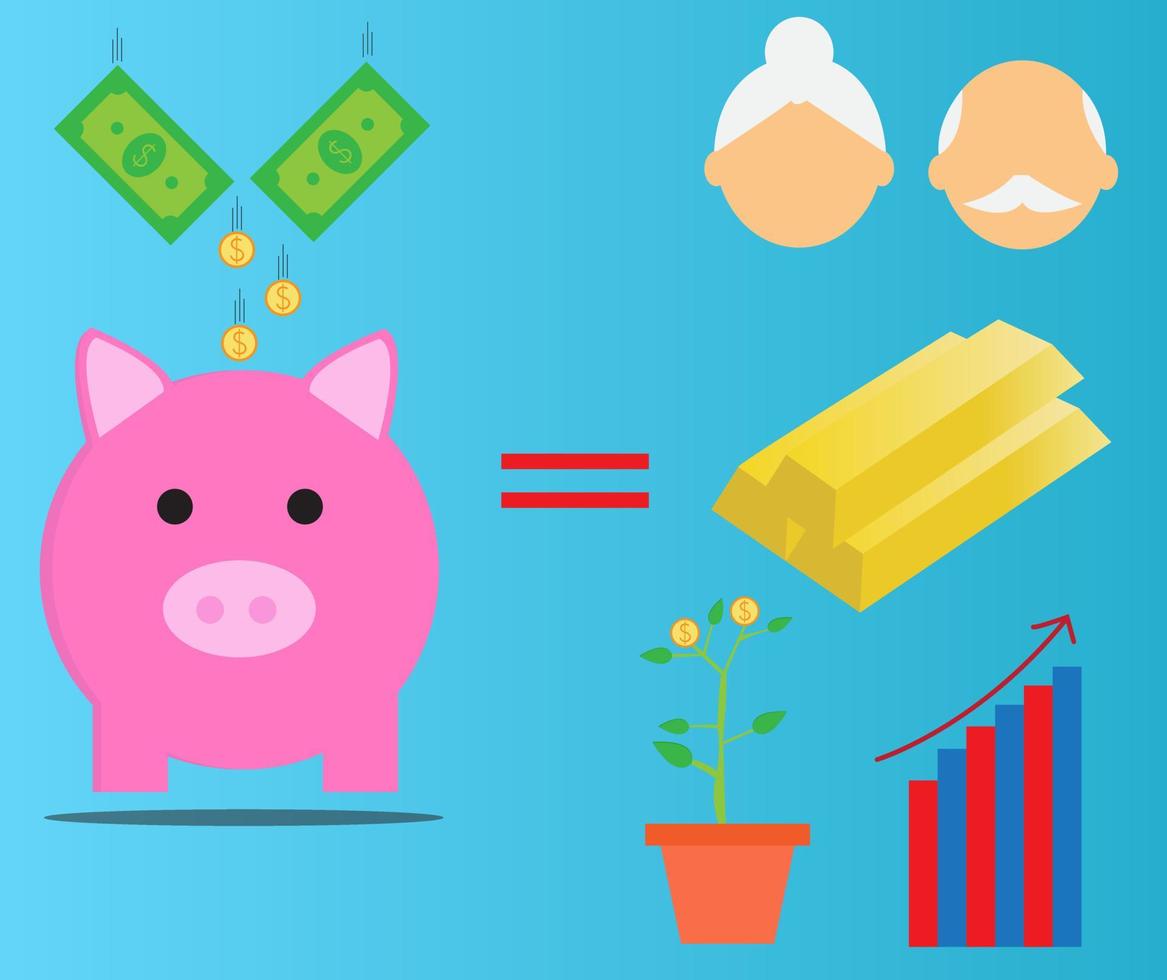 Saving money illustration graphic design vector