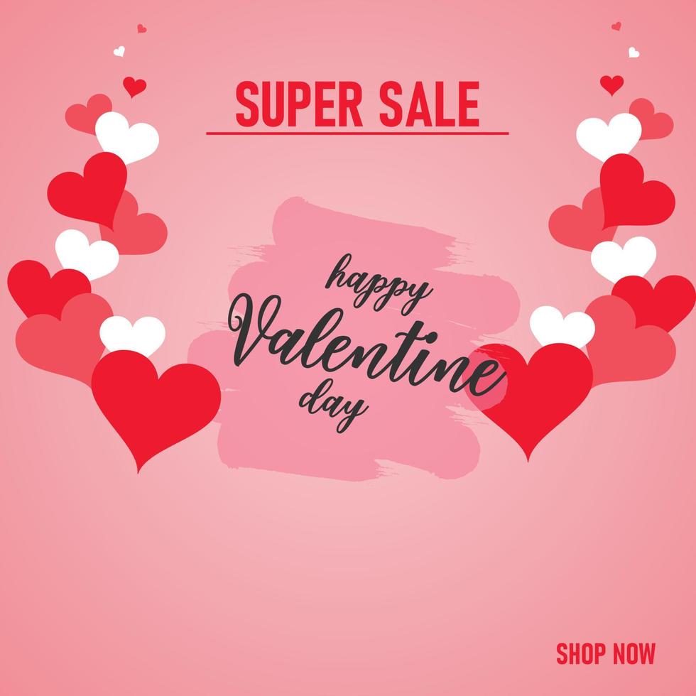 valentine day red and pink post design part twenty six vector