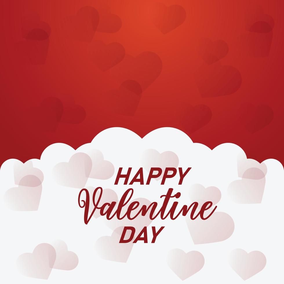 valentine day red and pink post design part thirty three vector