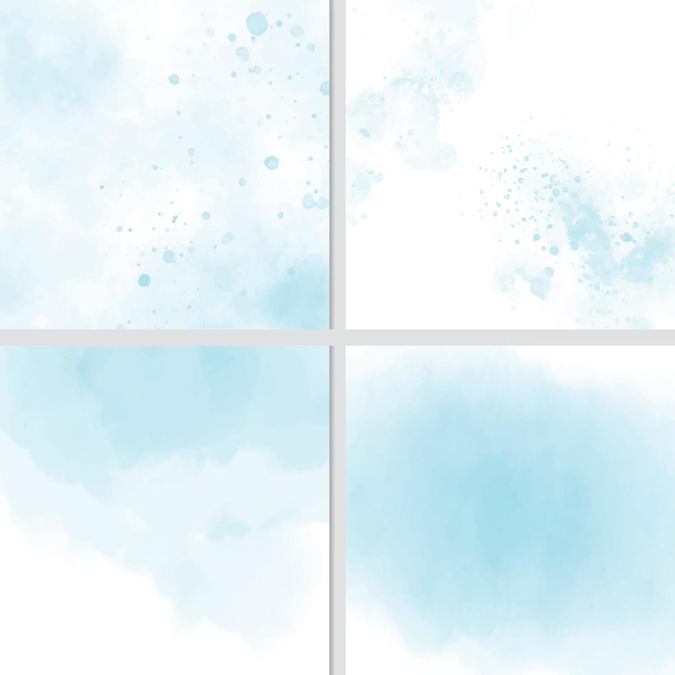blue watercolor splash background collection eps10 vector illustration