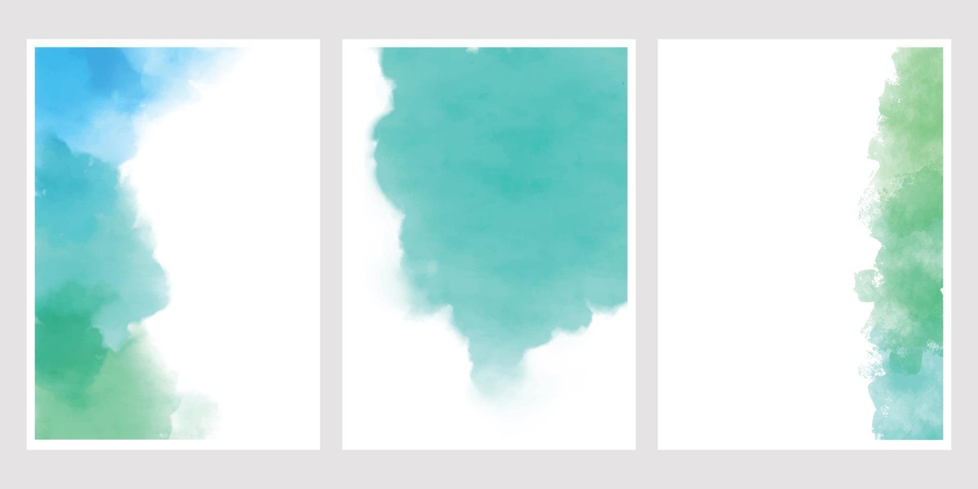 pink watercolor wash splash 5x7 invitation card background template collection vector