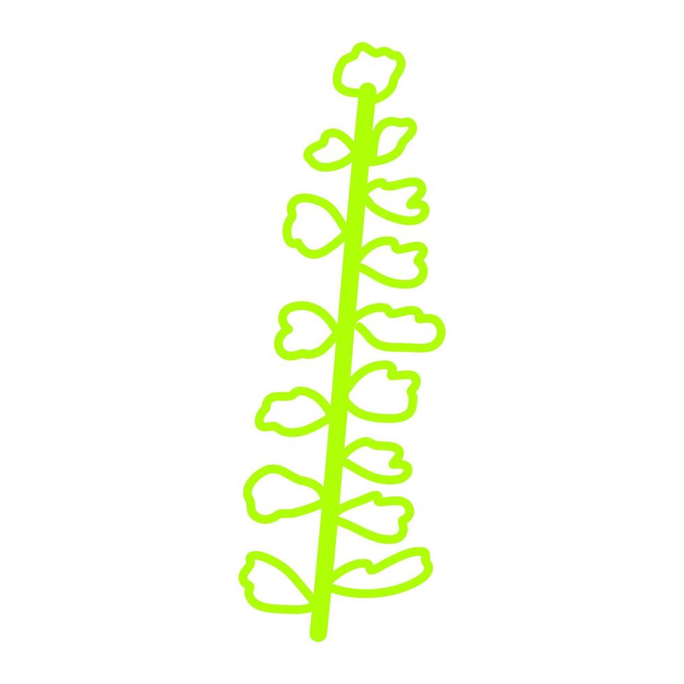 Abstract line art flower vector