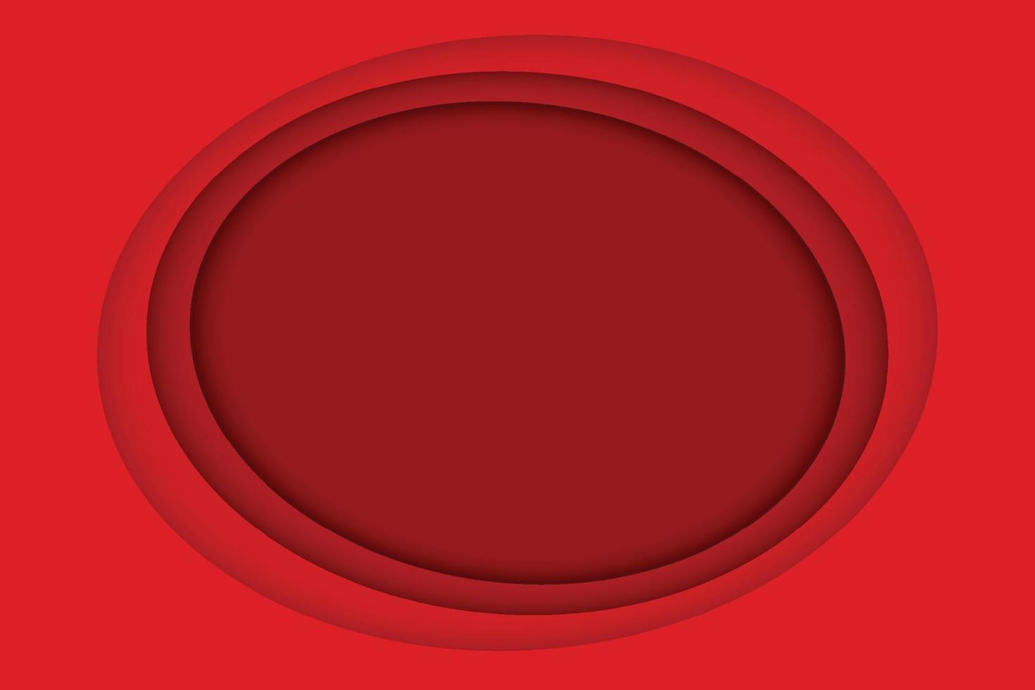 Red paper layer abstract background. Paper cut layered circle with space for text. vector