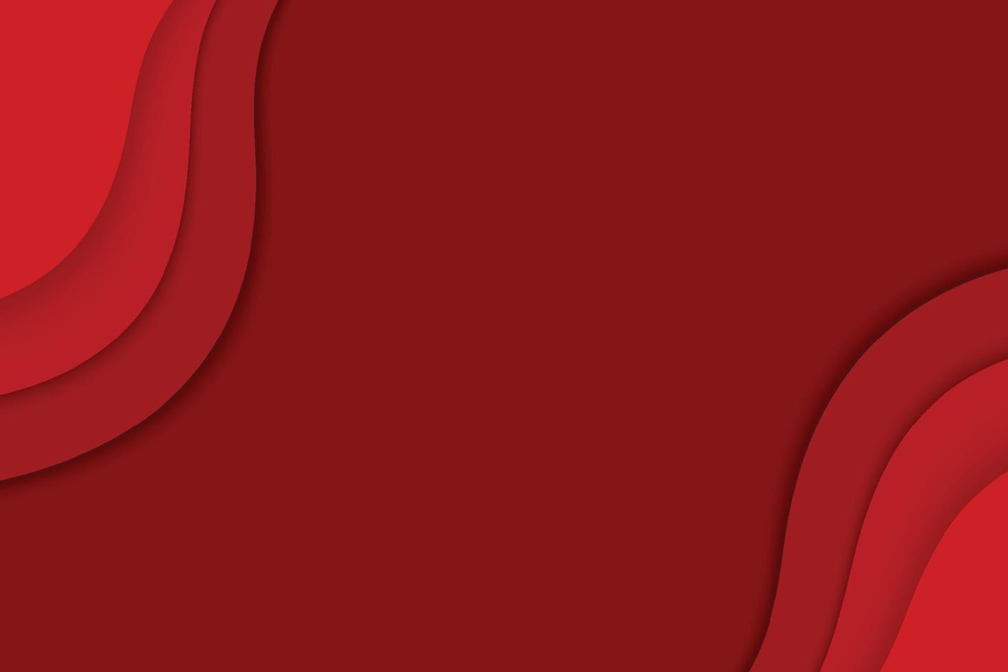 Red paper layer abstract background. Paper cut layered circle with space for text. vector
